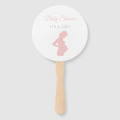 シックな女の子の赤ちゃんシャワー妊婦ベビーバンプ ハンドファン (正面)