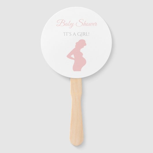 シックな女の子の赤ちゃんシャワー妊婦ベビーバンプ ハンドファン (正面)