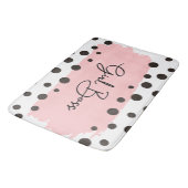 シックな女の子ボス水玉模様シャワーカーテン バスマット (アングル)