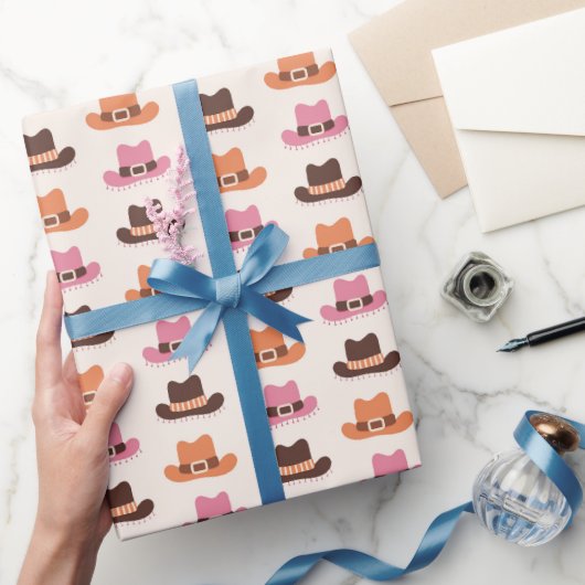 シックな女性のカーボーイハッツ ラッピングペーパー (ギフト)