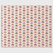 シックな女性のカーボーイハッツ ラッピングペーパー (フラット)