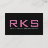 シックな女性のピンクおよび黒くエレガントなプロフェッショナル 名刺 (裏面)