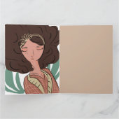 シックな女性植物愛好家ブロガー カード (内部)