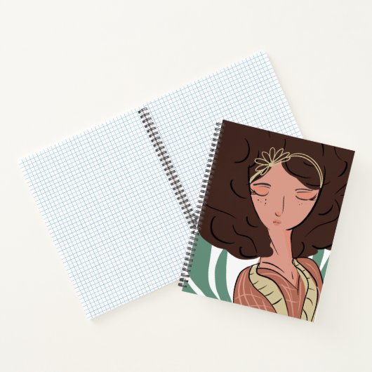シックな女性植物愛好家ブロガー ノートブック (内部)