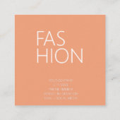 シックな女性美しいファッショニスタブロガープランナーBusi スクエア名刺 (裏面)