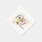 シックな女性40歳の誕生日パーティー スタンダードカクテルナプキン (角)