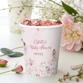 シックな妖精プリンセスガーデンベビーシャワーカップ 紙コップ