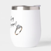 シックな婚約ギフトfor花嫁ショーオフリングや輪 (左面)