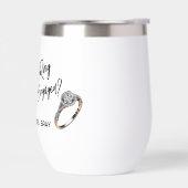 シックな婚約ギフトfor花嫁ショーオフリングや輪 (左面)