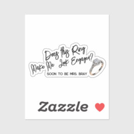 シックな婚約ギフトfor花嫁ショーオフリングや輪 シール