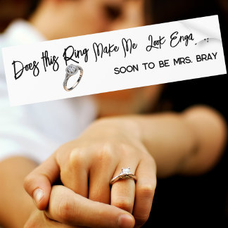 シックな婚約ギフトfor花嫁ショーオフリングや輪 バンパーステッカー