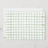 シックな子供部屋ライムグリーナリー1stバースデーフォト 招待状 (裏面)