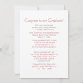 シックな子犬のスクールゴールドフォイル卒業 案内状 (裏面)