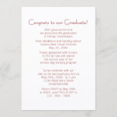 シックな子犬のスクールゴールドフォイル卒業 案内状 (裏面)