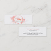 シックな安のメーキャップアーティストの水彩画の予算のピンク スキニー名刺 (正面/裏面)