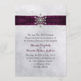 シックな宝石スノーフレーク結婚式招待状 招待状