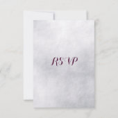 シックな宝石スノーフレーク結婚式RSVP 出欠カード (裏面)