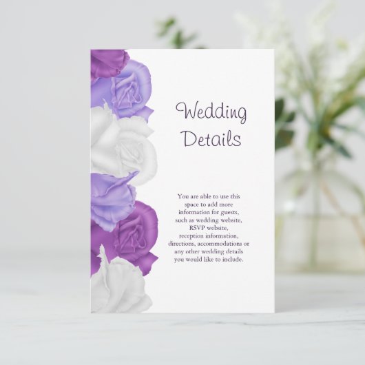 シックな家宝バラ結婚ズ詳細 エンクロージャーカード (スタンド正面)