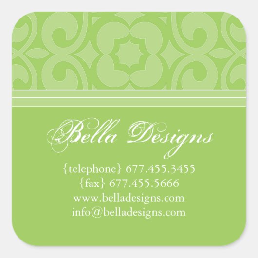 シックな封筒用シールシール スクエアシール (正面)