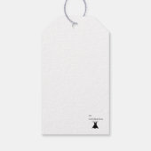 シックな小さな黒の数 ギフトタグ (裏面)