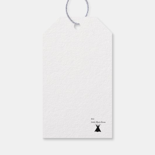 シックな小さな黒の数 ギフトタグ (裏面)