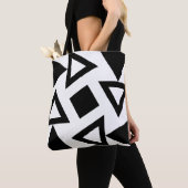 シックな幾何三角形パターントートバッグ トートバッグ (クローズアップ)