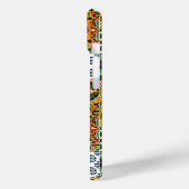 シックな幾何地中海のオレンジのタイルのモノグラム Case-Mate iPhoneケース (裏面 / 左)