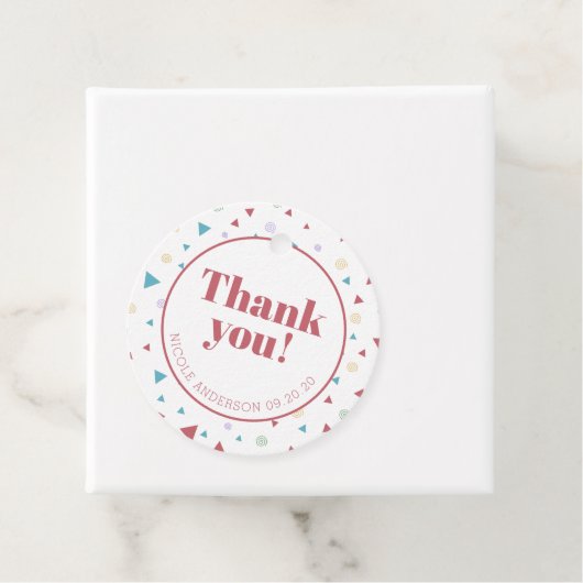 シックな幾何学三角形と渦巻き旋回 フェイバータグ (インサイチュ)