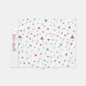 シックな幾何学的な三角形と渦巻き フリースブランケット (正面(横))