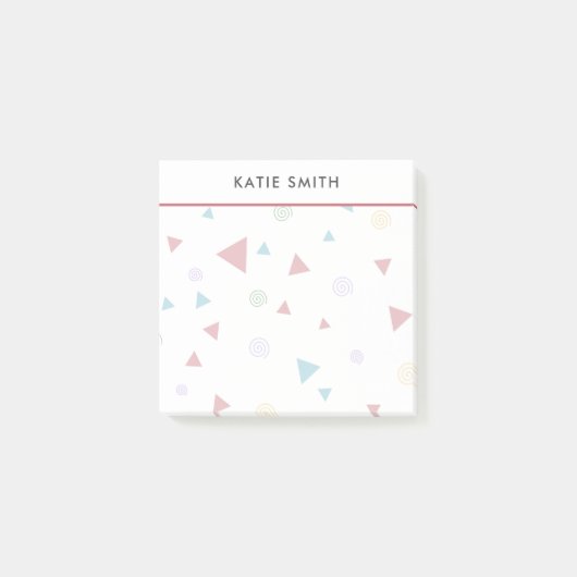 シックな幾何学的な三角形と渦巻き ポストイット (正面)