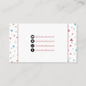 シックな幾何学的な三角形と渦巻き 名刺 (裏面)