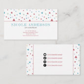 シックな幾何学的な三角形と渦巻き 名刺 (正面/裏面)