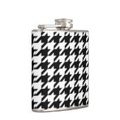 シックな幾何学的な黒と白のパタ千鳥格子のーン フラスク (右)
