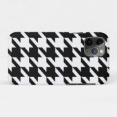 シックな幾何学的な黒と白のパタ千鳥格子のーン Case-Mate iPhoneケース (裏面(横))