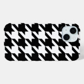 シックな幾何学的な黒と白のパタ千鳥格子のーン Case-Mate iPhoneケース (裏面 (横))