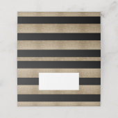 シックな幾何学的ブラック金ゴールド誕生日パーティー プレイスカード (外部開封)