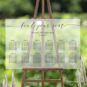 シックな座席のシーティングプランを見つける曇り アクリルサイン