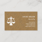 シックな弁護士のコルクウッド 名刺 (正面)