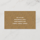 シックな弁護士のコルクウッド 名刺 (裏面)