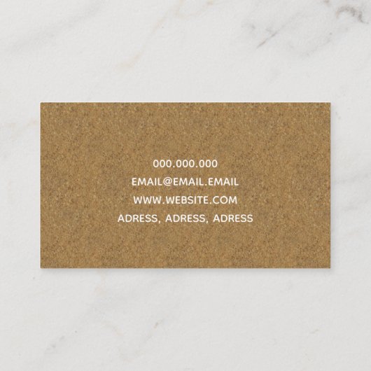 シックな弁護士のコルクウッド 名刺 (裏面)