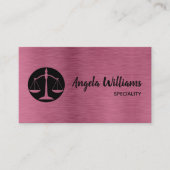 シックな弁護士メタリックバラ金ゴールドとブラック 名刺 (正面)