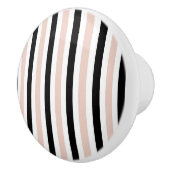 シックな引出しKNOBS_GIRLY BLUSH/BLACK/WHITEは縞で飾ります セラミックノブ (右)
