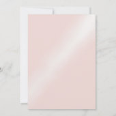 シックな彼女は結び目ピンクの弓ブライダルシャワー 招待状 (裏面)