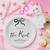 シックな彼女は結び目ブラックボウブライダルシャワー ペーパープレート (パーティー)