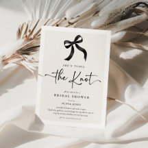 シックな'彼女は結ぶ結び目ブラックボウブライダルシャワー