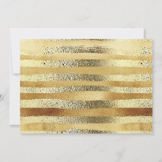 シックな彼女信じ金ゴールドスクリプト引用文卒業 招待状 (裏面)