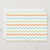 シックな恐竜の少年の誕生日緑のシェブロン写真 サンキューカード (裏面)