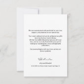 シックな愛とス感謝していクリプトハート3結婚の写真 サンキューカード (裏面)