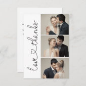 シックな愛とス感謝していクリプトハート3結婚の写真 サンキューカード (正面/裏面)