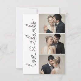 シックな愛とス感謝していクリプトハート3結婚の写真 サンキューカード